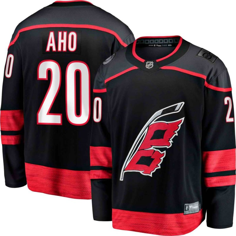 Youth Carolina Hurricanes #20 Sebastian Aho Black Stitched NHL Jersey