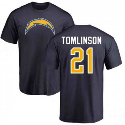 Men's Chargers #21 LaDainian Tomlinson Navy T-Shirt