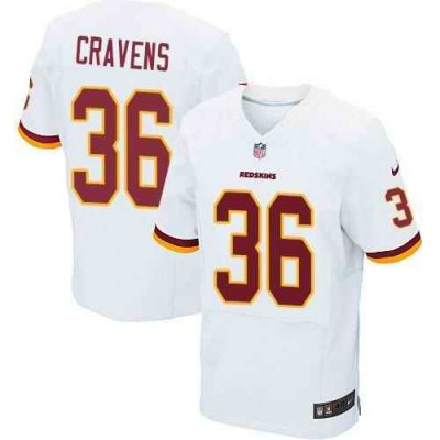 Nike Redskins #36 Su'a Cravens White Men's Stitched NFL Elite Jersey