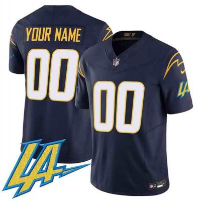 Men's Los Angeles Chargers Customized Navy 2024  V2 Limited Stitched Football Jersey