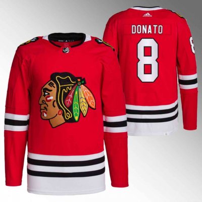 Men's Chicago Blackhawks #8 Ryan Donato Red Stitched Hockey Jersey