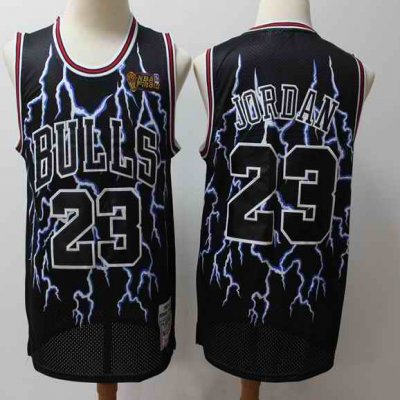 Men's Chicago Bulls #23 Michael Jordan Black 2019 Stitched NBA Jersey