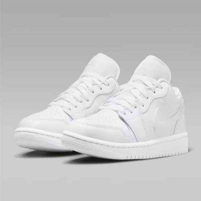 Men's Running Weapon Air Jordan 1 Low White Shoes 0504