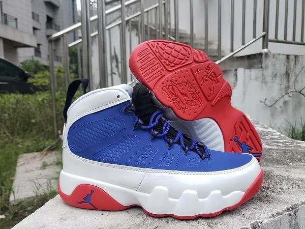 Men's Running weapon Air Jordan 9 White/Blue Shoes 008