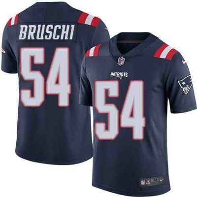 Nike Patriots #54 Tedy Bruschi Navy Blue Men's Stitched NFL Limited Rush Jersey