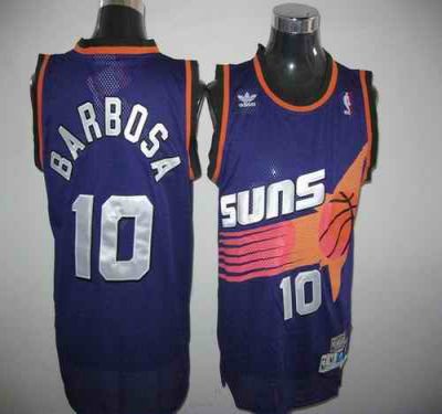 Suns #10 BLeandro Barbosa Throwback Purple Stitched NBA Jersey