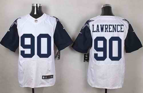 Nike Cowboys #90 Demarcus Lawrence White Men's Stitched NFL Elite Rush Jersey