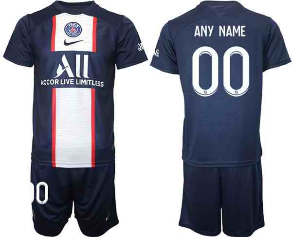 Men's Paris Saint-Germain Custom 2023 Navy Soccer Jersey Suit