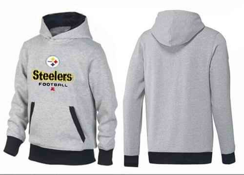 Pittsburgh Steelers Critical Victory Pullover Hoodie Grey & Black