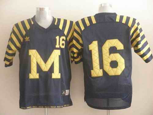 Wolverines #16 Denard Robinson Blue Under The Lights Stitched NCAA Jersey