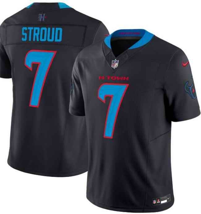 Men's Houston Texans #7 C.J. Stroud Navy 2024 Vapor F.U.S.E. Limited Stitched Jersey