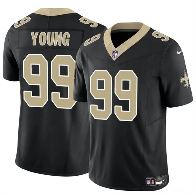 Youth New Orleans Saints #99 Chase Young Black 2023 F.U.S.E Vapor Limited Stitched Football Jersey