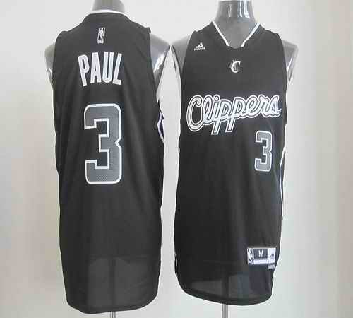 Clippers #3 Chris Paul Black Shadow Stitched NBA Jersey