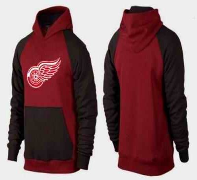 Detroit Red Wings Pullover Hoodie Burgundy Red & Black