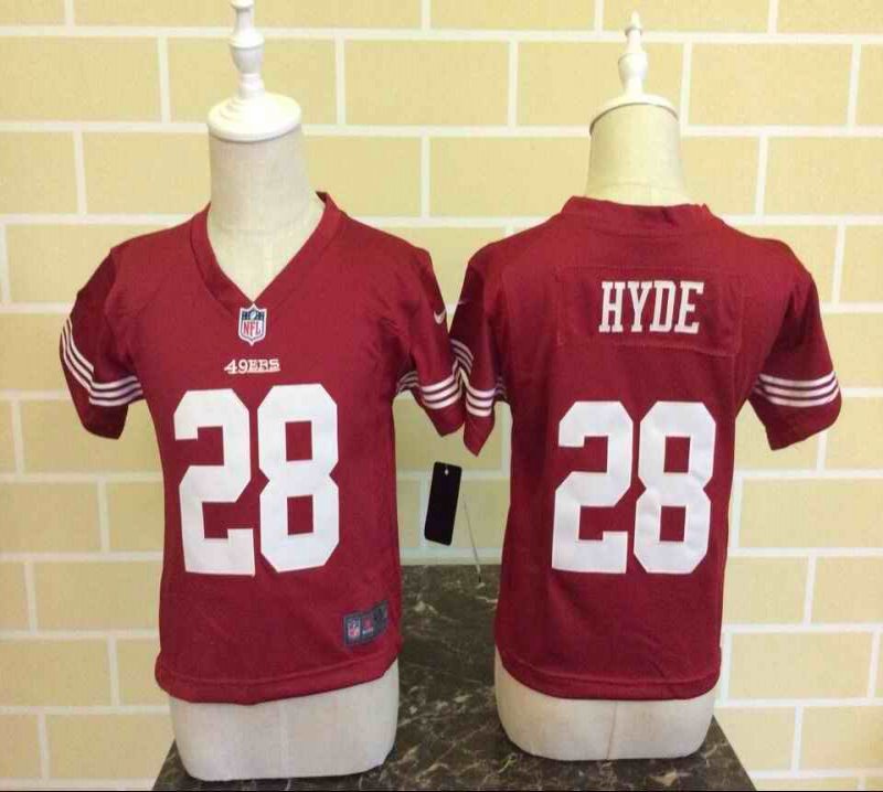 Toddler Nike San Francisco 49ers #28 Carlos Hyde Red Stitched NFL Jersey