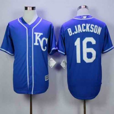 Royals #16 Bo Jackson Blue Alternate 2 New Cool Base Stitched MLB Jersey