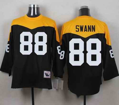 Mitchell And Ness 1967 Steelers #88 Lynn Swann Black/Yelllow Throwback Men's Stitched NFL Jersey