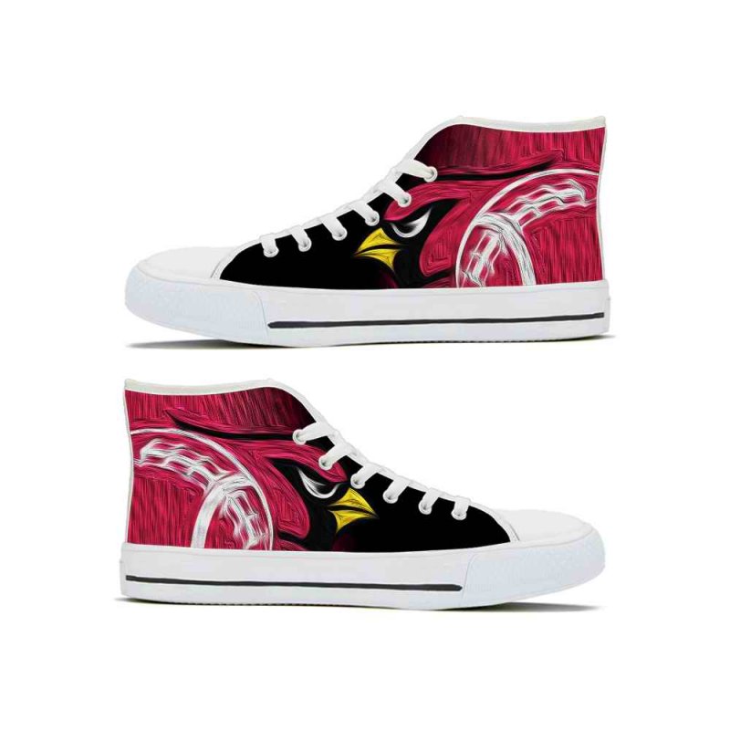 Women's Arizona Cardinals High Top Canvas Sneakers 001