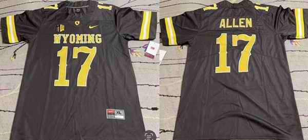 Men's Wyoming Cowboys Active Player Custom Brown Stitched College Football Jersey