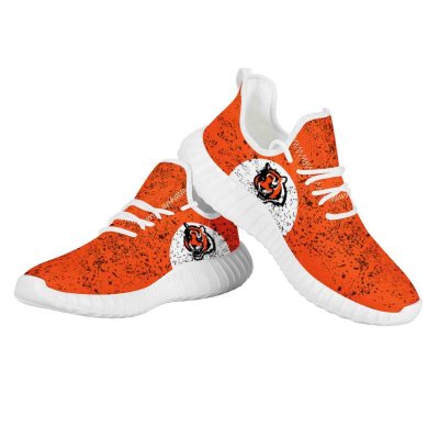 Women's Cincinnati Bengals Mesh Knit Sneakers/Shoes 005