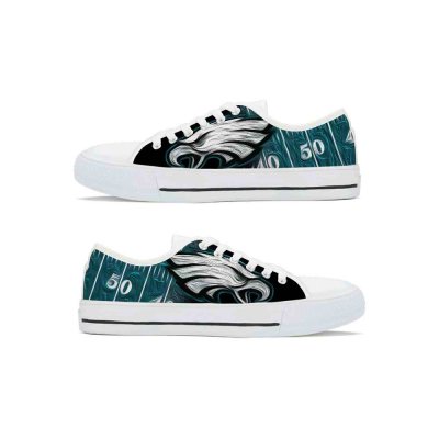 Men's Philadelphia Eagles Low Top Canvas Sneakers 001