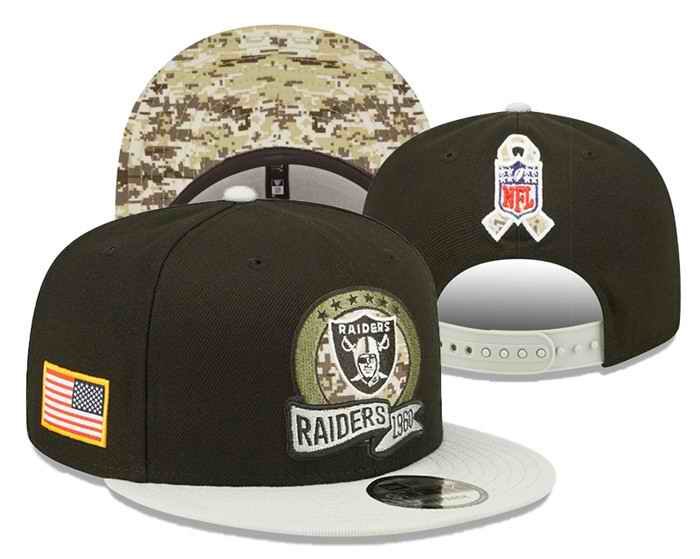 Las Vegas Raiders Salute To Service Stitched Snapback Hats  0146