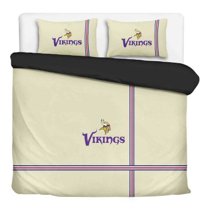 Minnesota Vikings 3-Piece Full Bedding 001