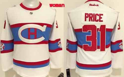 Canadiens #31 Carey Price White 2016 Winter Classic Women's Stitched NHL Jersey