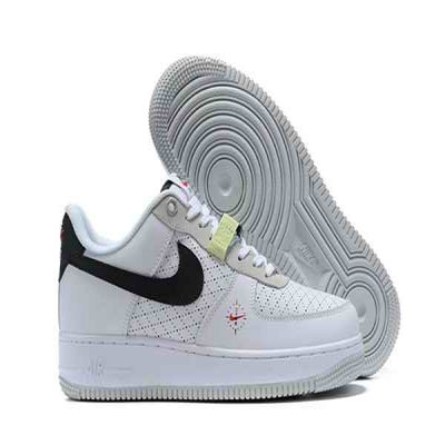 Men's Air Force 1 White/Black Shoes 0102