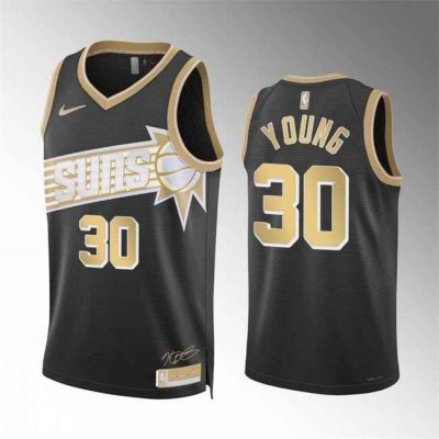 Men's Phoenix Suns #30 Thaddeus Young Black 2024 Select Series Stitched Basketball Jersey