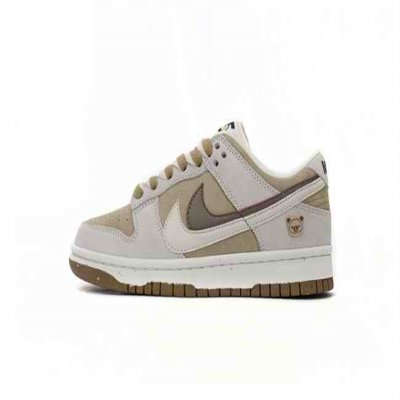 Men's Dunk Low White/Brown Shoes 0378