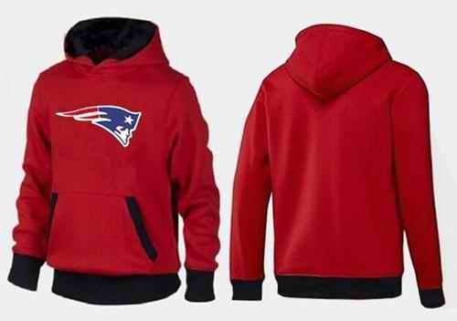 New England Patriots Logo Pullover Hoodie Red & Black