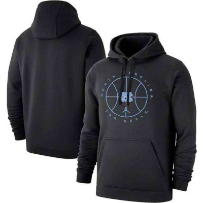 Men's North Carolina Tar Heels Black Basketball Icon Club Fleece Pullover Hoodie