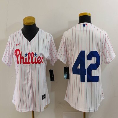 Youth Philadelphia Phillies #42 Jackie Robinson White Cool Base Stitched Baseball Jersey