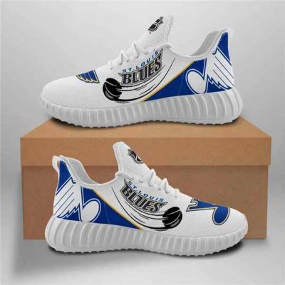 Women's St. Louis Blues Mesh Knit Sneakers/Shoes 004