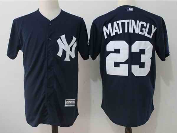 Men's New York Yankees #23 Don Mattingly Black Cool Base Stitched Jersey