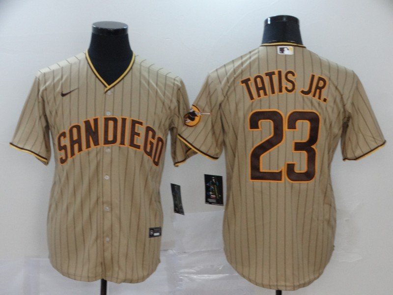 Men's San Diego Padres Tan Brown #23 Fernando Tatis Jr. Stitched MLB Jersey