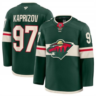 Men's Minnesota Wild ACTIVE PLAYER Custom Green 2024-25 Home Stitched Hockey Jersey