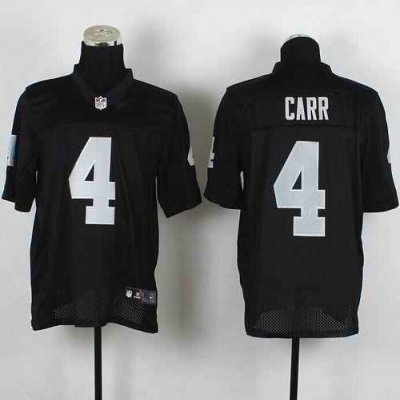 Nike Raiders #4 Derek Carr Black Team Color Men's Stitched NFL Elite Jersey