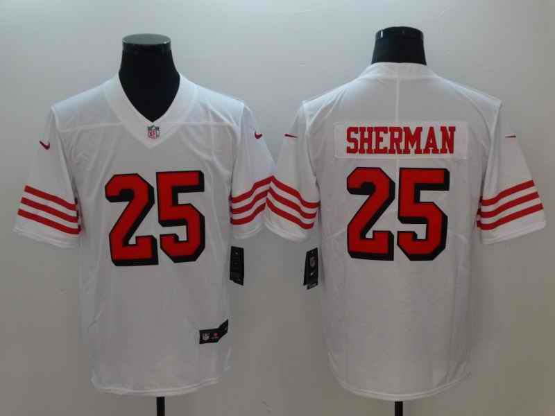 Men's San Francisco 49ers #25 Richard Sherman Nike White Color Rush Vapor Untouchable Limited Stitched NFL Jersey