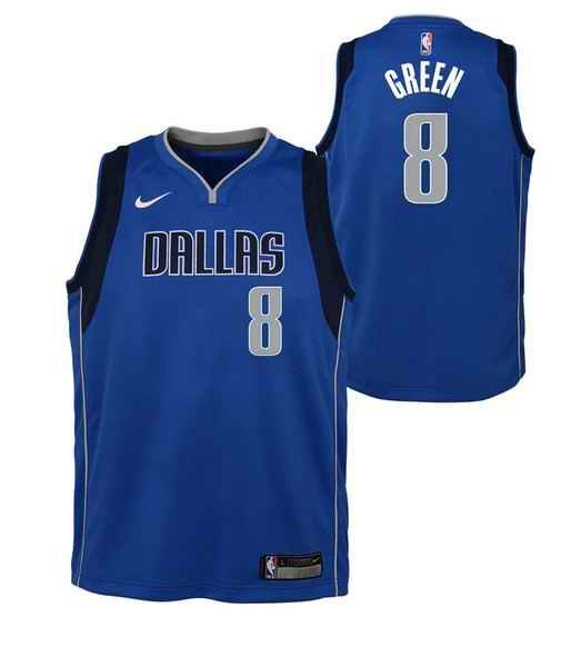 Men's Dallas Mavericks #8 Josh Green Blue Stitched Basketball Jersey