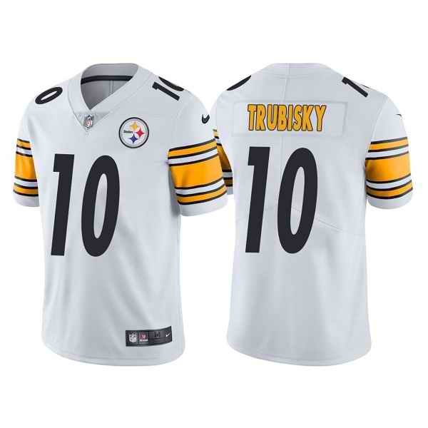 Youth Pittsburgh Steelers #10 Mitchell Trubisk White Vapor Untouchable Limited Stitched Jersey