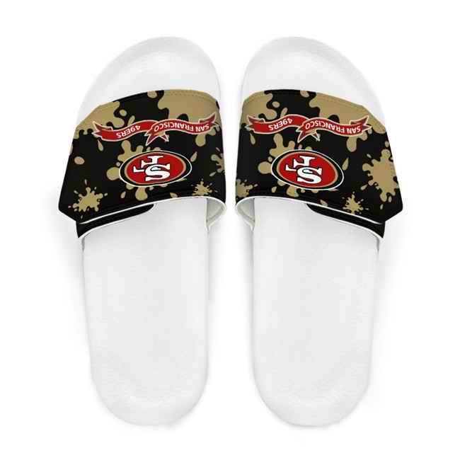 Women's San Francisco 49ers Beach Adjustable Slides Non-Slip Slippers/Sandals/Shoes 002