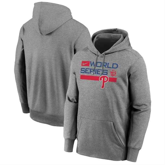 Men's Philadelphia Phillies Grey 2022 World Series Performance Pullover Hoodie