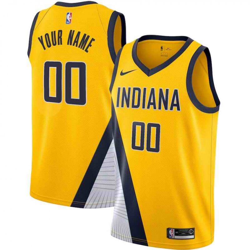 Men's Indiana Pacers Active Player Custom Yellow Swingman Stitched Jersey