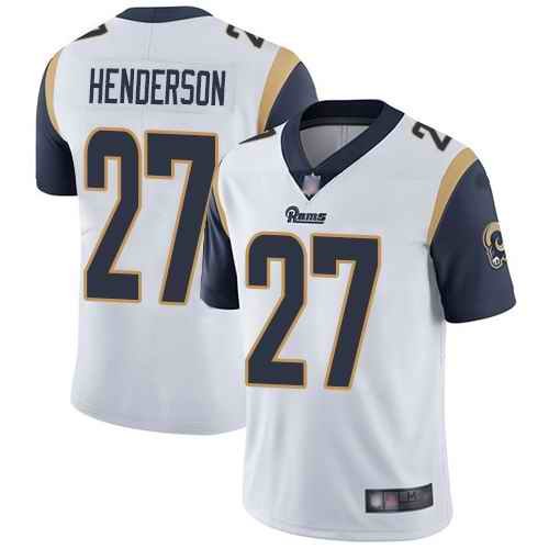 Men's Los Angeles Rams #27 Darrell Henderson White Vapor Untouchable Limited Stitched