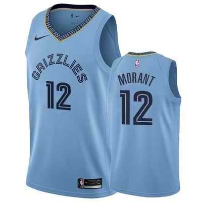 Youth Memphis Grizzlies #12 Ja Morant Blue Stitched Basketball Jersey