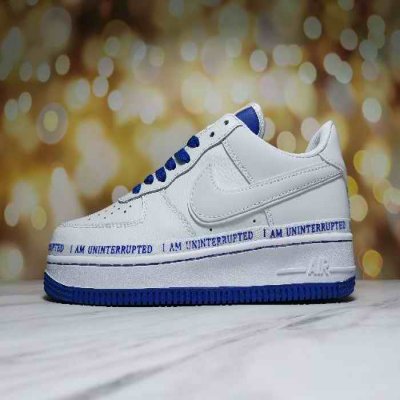 Men's Air Force 1 Low White/Royal Shoes 0205