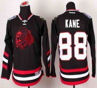 Blackhawks #88 Patrick Kane Black(Red Skull) 2014 Stadium Series Stitched Youth NHL Jersey