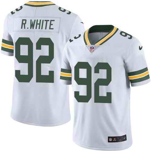 Nike Packers #92 Reggie White White Men's Stitched NFL Limited Rush Jersey